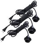 FadimiKoo Pendant Light Kit, E26/E27 Lamp Kit, Vintage Edison Hanging Pendant Light Cord Kit with On/Off Switch UL Listed, 3 Pack, 12 FT Each