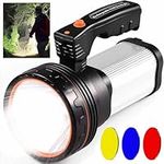 Torches led Super Bright Rechargeable, 9000 Lumen Super Bright Flashlight, High Power Beam Hunting Spotlight, Portable Handheld Spotlight Flashlight for Hiking Night Fishing Emergency