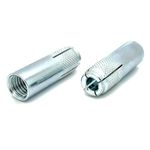 Four (4) 1/2" Inch Premium Zinc Plated Carbon Steel Knurled Drop in Anchor (BCP1001)