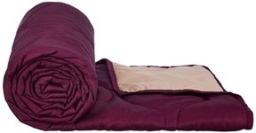 Amazon Brand - Solimo Microfibre Reversible Single Bed Comforter/Quilt/AC Blanket|Sandy Beige & Plum Purple|220 GSM