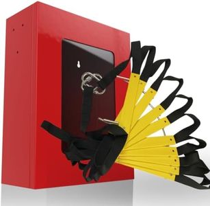 Fire Escape Ladder 2 Story 13ft with Cabinet Storage - Wall Mounted Fire Escape Ladder for Second Storey Homes - Incl. Two Story Ladders & Mounting Anchors Fire Safety Station - Fixed Emergency Tools