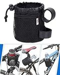 KEMIMOTO Bike Cup Holder, Bike Water Bottle Holder Bicycle Handlebar Drink Holder with Mesh Pockets Phone Bag for Cruiser, Mountain Bike, Scooter, Folding, Road Bike, Wheelchair 1 Pack