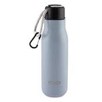 FAB Double Wall Insulated Sports Bottle (500ml/Pigeon) With Rope Lid and Carabiner Clips, Leakproof and BPA-Free