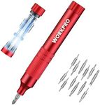 WORKPRO 24-in-1 Precision Screwdriver Sets, Pen Style Manual Screwdriver, 24 pcs Tough S2 Steel Small Screwdriver Bits, Ideal for Eyeglass, Watch, Laptop, Phone, Jewelry and Electronic, Red