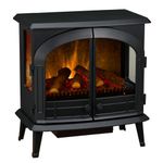 Dimplex Emberly Electric Stove, Black 3-Sided Fireplace With Choice of Flame Speeds and Brightness, 2kW Fan Heater And A Choice Of 1000 or 2000 Watt Heat Settings. Manual, Remote and Wi-Fi Controls