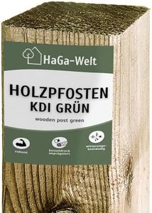 HaGa Lot de 10 poteaux en bois - 9 x 9 cm - Hauteur 180 cm - Pour construction de clôture, bois de pin imprégné en autoclave - Idéal comme clôture de jardin ou clôture pour chien