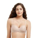 Wacoal Women's Basic Mold - 3/4 Cup Padded Non Wired Bra (Beige, 32A)