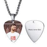 MeMeDIY Personalized Mens Rock and Roll Necklace Customize Music Necklaces for Men Woman Stainless Steel Cool Jewelry