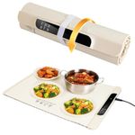 Fohil Warming Mat for Food, Electric Food Warming Tray with 6 Temperature Settings, Rollable Portable Food Warming Mat for Buffets Gatherings Parties Kitchen and Home Daily Use