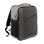 Cabin Max Manhattan Travel Bag | Cabin Bags 40x20x25 | Laptop Bag/Shoulder Bag (Grey/Blue 40x25x20cm)