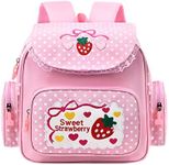 Suerico Girls School Backpack Preschool Kindergarten Backpack Cute Durable Students Bookbag, Pink, Medium, Daypack Backpacks