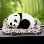 Bamboo Charcoal Air Purifying Bags, Sleeping Panda Car Ornaments, Air Purifier Bags Lovely Kitten Car Interior Dashboard Decoration Auto Crafts for Home, Car, Pets, Bathroom, Basement, Gray