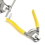 DECARETA Stainless Steel Wire Rope Cutter,High Hardness Wire Cable Cutting Tools with Anti-Slip Handle,Heavy Duty Cutting Plier for Cable,Steel Cable,Wire Rope,Spring（Yellow）