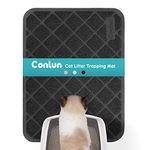 Conlun Cat Litter Mat Litter Trapping Mat, 24 x 17 Inches, Premium Durable PVC Grid Mesh with Scatter Control, Non-Slip, Less Waste Cat Litter Box Mat, Urine Waterproof, Washable Easy Clean