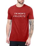 Decrum Red Mens Graphic T-Shirts - Im Moms Favorite Shirt Men | [40007024-AO] Mom Favrite Mens Red, L