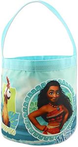 Disney Moana Maui Girls Collapsible Nylon Gift Basket Bucket Tote Bag (One Size, Blue)