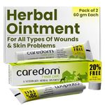 Caredom Heal Pet | Veterinary Herbal Ointment | Fungal Infection Cream for All Types of Wounds | Antifungal Cream for Burns, Cuts & Skin Problems | F.M.D Lesions for All Pets | 60gm | Pack of 2