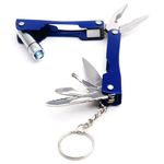 SWAMINE 9 in 1 MultiFunctional Hand Piler Tool Keychain,Traveling Tool Micro Pliers Multi function Multi Utility Plier with Built in LED Flash Light