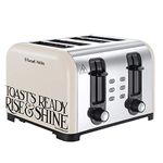 Russell Hobbs 23548 Emma Bridgewater Toaster, Black Toast 4 Slice Toast and Marmalade, 1500 W