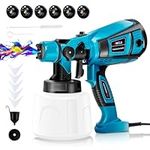 Paint Sprayer, 750W Electric Spray Gun with 1400ML Container, 6 Nozzles & 3 Patterns, Professional Adjustable Atomization Width, for Furniture, Fence, Walls, Door, Garden Chairs etc