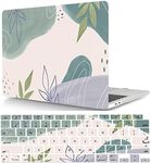 Laptop Shell Case Compatible with MacBook Air 13 inch Case 2017 2016 2015 2014 2013 2012 2011 2010 Release A1466 A1369, Plastic Hard Shell Laptop Cover & Keyboard Cover - Leaves