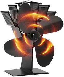 COMBIUBIU Wood Stove Fan 4 Blade Fireplace Fan for Wood Burning Stove,Heat Powered Stove Fan Komin Log Wood Stove Accessories,Silent Operation Circulating Warm Air(Non Electric)