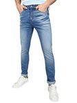 Urbano Fashion Men's Blue Slim Fit Heavy Washed Jeans Stretchable (jeanvs-46-blue-34)