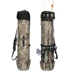 Wowelife Fishing Pole Bag Carrier, Green Fishing Rod Case Bags, Upgraded Fishing Carrier Bag Backpack Camo, Fishing Reel Organizer Bag, A Fishing Gifts for Men, Father and Friends