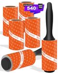 ACE2ACE Sticky Lint Roller, 540 Sheets Extra Sticky Pet Hair Remover, 6 Pack 2 Handle Refillable Lint Remover Roller, Lint Rollers for Pet Hair, Clothes, Furniture, Carpet, Sofa Cleaning, 6Pack