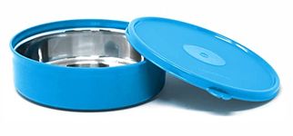 Signora Ware 800Ml Monarch Classic Big Storage Box & Containers/Microwave Safe/Food Grade/Inner Layer Stainless Steel/Airtight Spill Leak Break Proof/Kitchen & Flat Lunch Box (Blue)