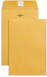 Blue Summit Supplies 100 6” x 9” Clasp Envelopes with Gummed Seal, Small Clasp Mailing Envelopes Made From 28lb Kraft Paper, For Smaller Items or Handling Cash, Bulk 100 Pack