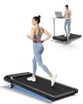 DeerRun Walking Pad with 6% Incline, Under Desk Treadmill for Home Office, 2.5HP Walking Treadmill with App, 136KG Capacity, Remote Control & LED Display