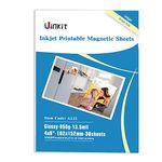 Uinkit 30 Sheets Printable Magnetic Sheets Non Adhesive 13.5mil 4x6 Inches Magnet Glossy Paper for Inkjet Printers