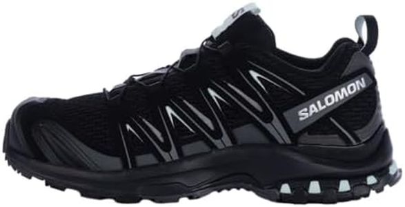 Salomon XA Pro 3D Scarpe da Trail Running e Escursionismo da Donna, Stabilità, Aderenza, Protezione a lungo termine, Black/Magnet/Fair Aqua, 38 2/3 EU