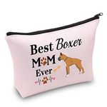 Boxer Mom Gifts Boxer Dog Makeup Bag Best Boxer Mom Ever Cosmetic Bag Boxer Lover Gifts for Boxer Owner Travel Bag Toiletry Bag Organizer Case Purse Pouch, Boxer Mom Cosmetic Bag,