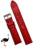 18mm Red Genuine Ostrich Leather Watch Band Men Quick Release Exotic Leather Watch Strap Vintage Replacement Wristwatch Strap Handmade DH-190-18MM