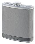 IHOME iBT12SC Rechargeable Flask-Shaped Bluetooth(R) Stereo Speaker with Custom Sound Case (Silver)