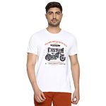 Van Heusen Men Athleisure Crew Neck T-Shirt - Short Sleeve, Chest Graphic_60096_White Nv_M