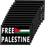 12 Pack Free Palestine Flag Stickers Waterproof Car Stickers Decals Gaza Flag Arabic Freedom for Palestinians Stand with Israel Support Israel Stickers Laptop Bumper Stickers Decal