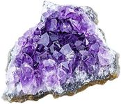 CrystalTears Amethyst Crystal Geode Cluster Raw Amethyst Rock Quartz Healing Crystals Druzy Geode Mineral Specimen Gemstone for Meditation Reiki Healing Home Decor 0.18-0.33 lb