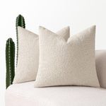 MIULEE Set of 2 Beige Throw Pillow 