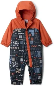 Columbia Youth Toddler Critter Jitters III Rain Suit, Black Outerbounds/Tuscan, 4T