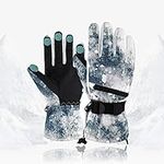 HITNEXT snowboard Gloves, Womens ski gloves, Winter Waterproof touch screen Snowmobile Sports thermal Cycling Gloves, Snow Gloves for Ladies Women Mens