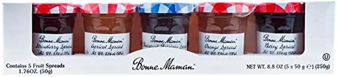 Bonne Maman Preserves Sampler Variety Pack (Apricot, Cherry, Orange, Red Currant, Strawberry), 1.76 Ounce Jars (Pack of 5)