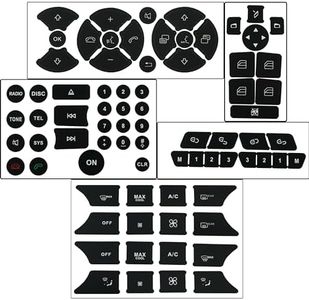 EDIETH Repair Button Door Steering A/C Radio Stickers Set Kits Fit for Mercedes W204 C250 C350 E-Class ML GL GLK 2007-2014 Dash Button Repair Kit Control Button Repair Decals Sticker