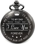 levonta Dad Gifts for Birthday Christmas Fathers Day, Best Daddy Wedding Gift Ideas, to My dad Pocket Watch (PW-Hero-DAD-Roman)