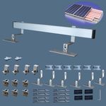 CMYYANGLIN Solar Panel Mounting Bracket Kit to Metal Roof Sloped or Flat Pitched Tile Shingle Roofs for 1-4pcs Solar Panels, TILEROOF002