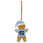 North Carolina Tar Heels (UNC) Gingerbread Man Metal Christmas Ornament