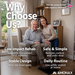 Amonax Electric Pedal Exerciser – Under Desk Elliptical Bike for Home Cardio, Mini Cycle Trainer for Elderly