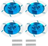 4Pack Vgoohobby Aluminum Alloy RC 12mm Hex Hub Wheel Rim Brake Disc for HSP HPI Traxxas Tamiya 1/10 On-Road Racing Model Car (Blue)